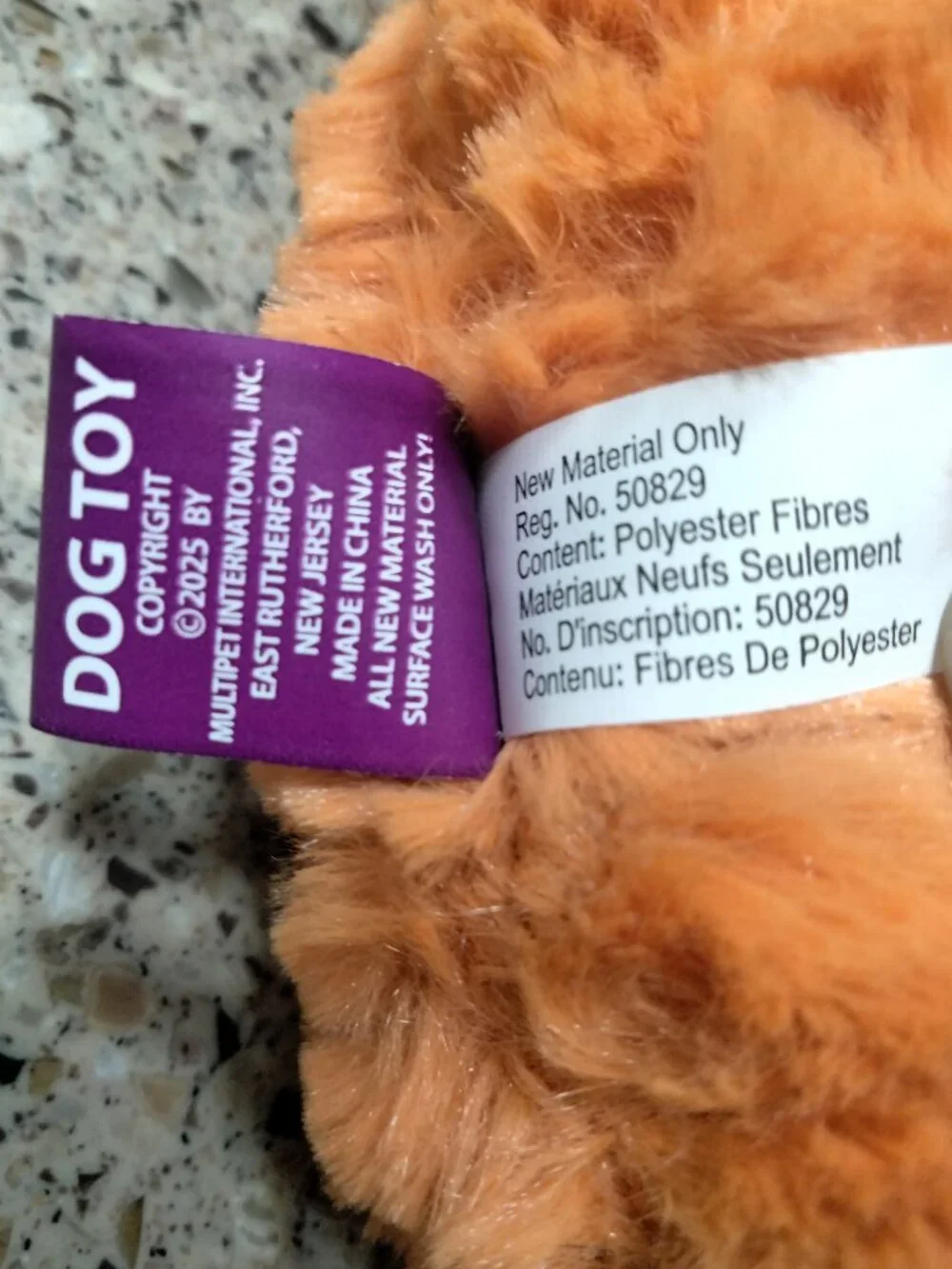 New Plush Pumpkin Jack O' Lantern Dog Toy